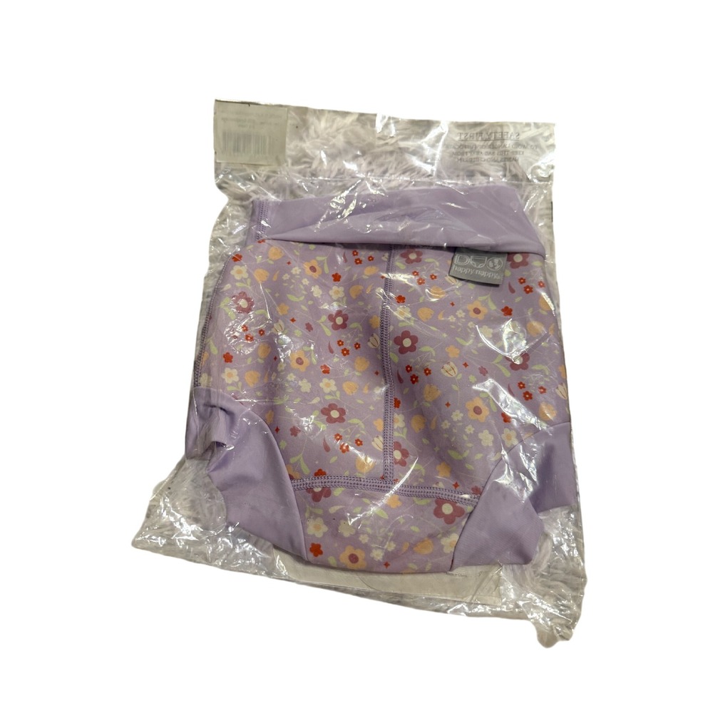 Splash About Happy Nappy Duo Lilac Spring Floral Swim Diaper XXL Reusable New